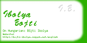 ibolya bojti business card